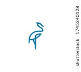 Simple Minimalist Heron Logo ...