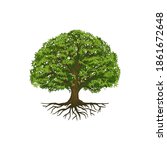 tree of life or tree and roots... | Shutterstock .eps vector #1861672648