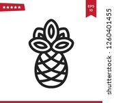 outline pineapple icon vector... | Shutterstock .eps vector #1260401455