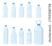 collection of plastic water... | Shutterstock .eps vector #1705508758