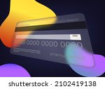 glassmorphism credit card... | Shutterstock .eps vector #2102419138