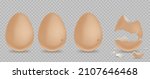 cracked egg. cartoon 3d... | Shutterstock .eps vector #2107646468