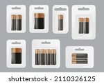 realistic alkaline battery size ... | Shutterstock .eps vector #2110326125