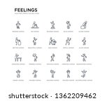 set of 20 line icons such as... | Shutterstock .eps vector #1362209462