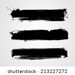 set of three black grunge... | Shutterstock .eps vector #213227272