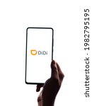 Small photo of Assam, india - May 04, 2021 : DiDi logo on phone screen stock image.