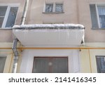 Icicles Above The Entrance To A ...