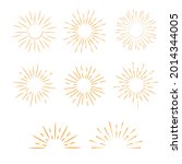 set of vintage sun burst.... | Shutterstock .eps vector #2014344005
