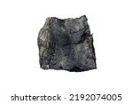 Small photo of Raw Sub-Bituminous coal is isolated on white background. It has a higher carbon content than lignite, used as a power source for electricity generation and industry.