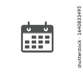 calendar icon flat design black ... | Shutterstock .eps vector #1640833495