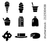Vector Dairy Icons Set