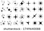 star icons set. twinkling stars ... | Shutterstock .eps vector #1749640088