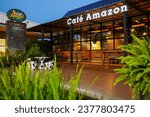 Small photo of Phitsanulok, Thailand - October, 2018: Cafe Amazon on October 15, 2018 in Cafe Amazon at Phitsanulok Province, Thailand. It's a famous Thai franchise coffee cafe in Thailand.