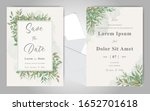 greenery wedding invitation... | Shutterstock .eps vector #1652701618