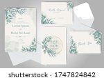 greenery wedding invitation... | Shutterstock .eps vector #1747824842