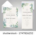 editable wedding invitation... | Shutterstock .eps vector #1747826252