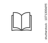 open book pages outline icon.... | Shutterstock .eps vector #1071300695