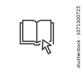 click on book outline icon.... | Shutterstock .eps vector #1071300725