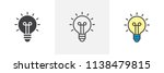light bulb icon. line  solid... | Shutterstock .eps vector #1138479815