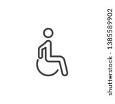 Handicapped Patient Line Icon....