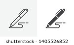 Pen  Write Icon. Line And Glyph ...