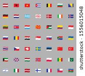 official european flags... | Shutterstock .eps vector #1556015048