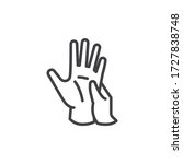 hand massage line icon. linear... | Shutterstock .eps vector #1727838748