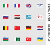 flags collection  flat icons... | Shutterstock .eps vector #1873670365