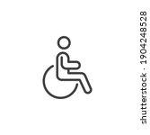 handicapped person line icon.... | Shutterstock .eps vector #1904248528