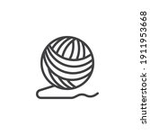 ball of yarn line icon. linear... | Shutterstock .eps vector #1911953668