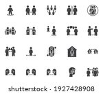 social distancing vector icons... | Shutterstock .eps vector #1927428908