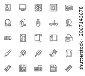computer components line icons... | Shutterstock .eps vector #2067143678