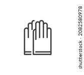 rubber gloves line icon. linear ... | Shutterstock .eps vector #2082580978