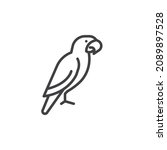 parrot bird line icon. linear... | Shutterstock .eps vector #2089897528