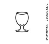 goblet glass line icon. linear... | Shutterstock .eps vector #2105075372