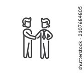 teamwork handshake line icon.... | Shutterstock .eps vector #2107684805