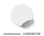 white sticker label with... | Shutterstock . vector #1908580708