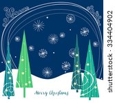 christmas trees background | Shutterstock .eps vector #334404902
