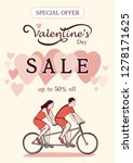 valentine's day sale offer ... | Shutterstock .eps vector #1278171625