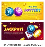 lottery banners with realistic... | Shutterstock .eps vector #2108505722