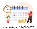 flat personal financial bill... | Shutterstock .eps vector #2140066675