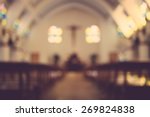 Church interior blur abstract...
