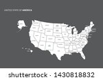vector line of america map.... | Shutterstock .eps vector #1430818832
