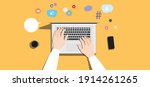 business computer illustration... | Shutterstock .eps vector #1914261265