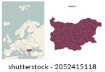 bulgaria map. map of bulgaria... | Shutterstock .eps vector #2052415118