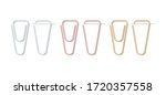 realistic paper clips set.... | Shutterstock .eps vector #1720357558