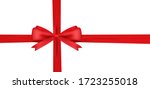 realistic red bow and... | Shutterstock .eps vector #1723255018