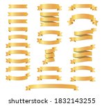 set of gold ribbons for design  ... | Shutterstock .eps vector #1832143255