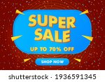 super sale horizontal banner... | Shutterstock .eps vector #1936591345