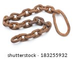 Rusty Chain Isolated On A White ...